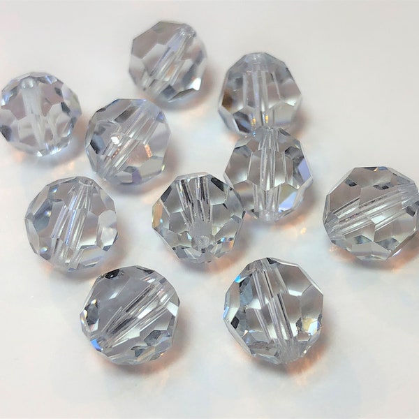 8mm Round Crystal Shadow SWAROVSKI® Crystal Beads #5000. Genuine Austrian Crystal. Discounted price. Great for Wedding Jewelry