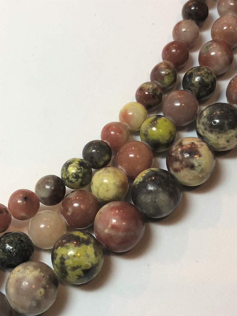 Plum Blossom Jasper Gemstone Beads. Full 15 Strand of Etsy