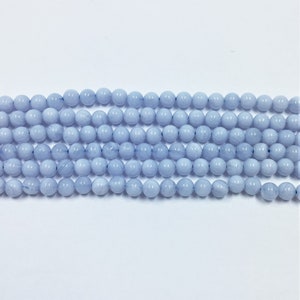 6MM BLUE LACE AGATE GEMSTONE GRADE A BLUE ROUND LOOSE BEADS 15" 6MM BLUE LACE AGATE GEMSTONE GRADE A BLUE ROUND LOOSE BEADS 15"