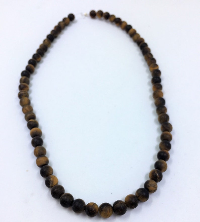 about 64 beads 6mm round beads on 15 inch strand Full strand of AAA Grade beads Matte Brown Tiger Eye Gemstone Beads Golden Tigers Eye.