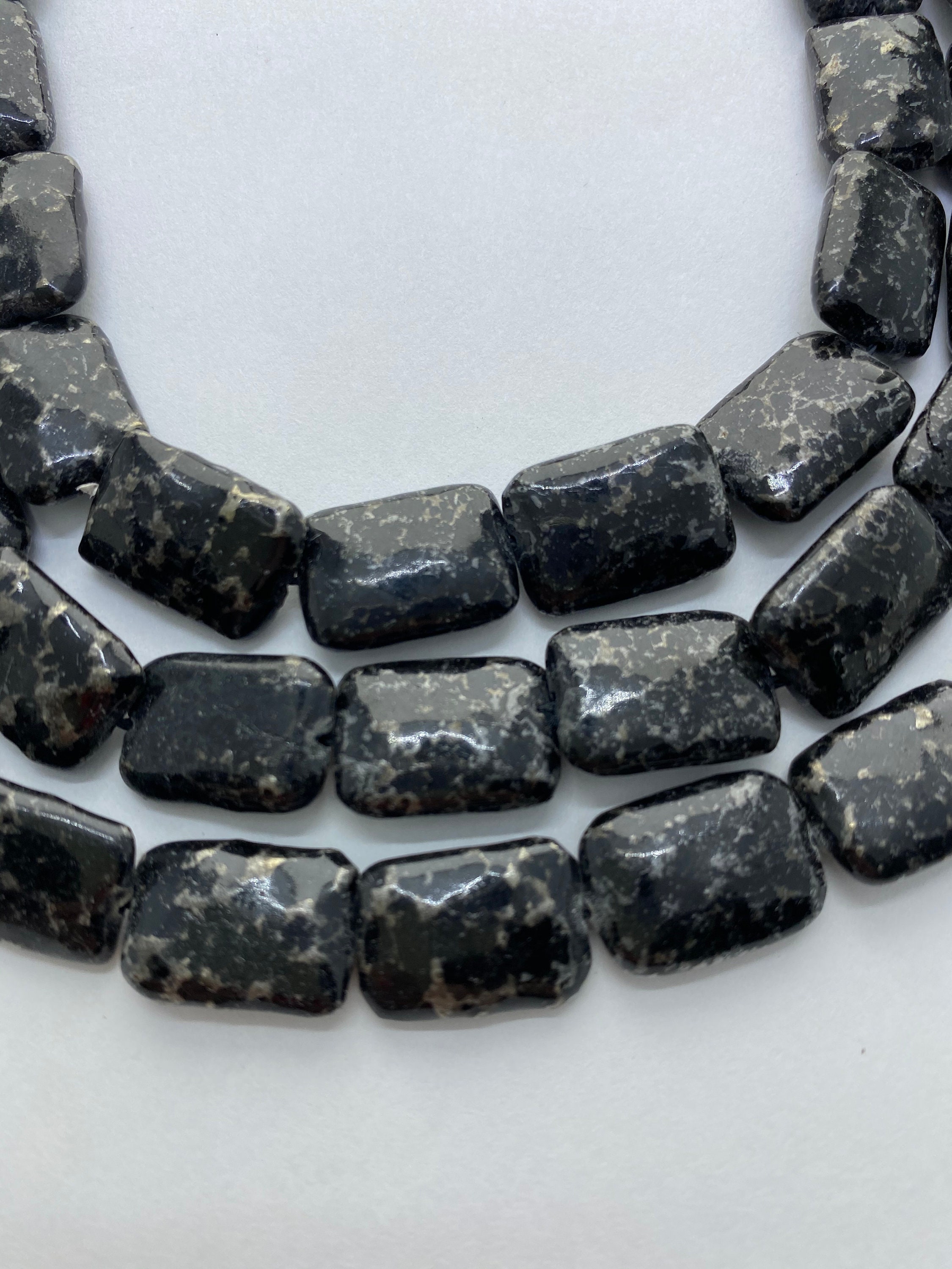 Bumpy Rare Black and Gold Astrophyllite Gemstone Beads. Full | Etsy