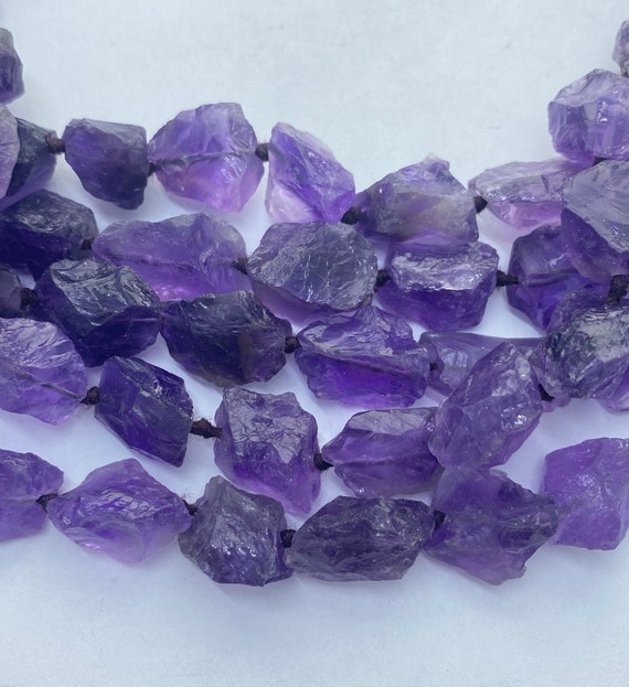 Raw Free Form Purple Amethyst Gemstone Beads. 15 Strand of 12 14mm Raw Amethyst Beads Approx. 29 Crystals per Strand. Etsy UK