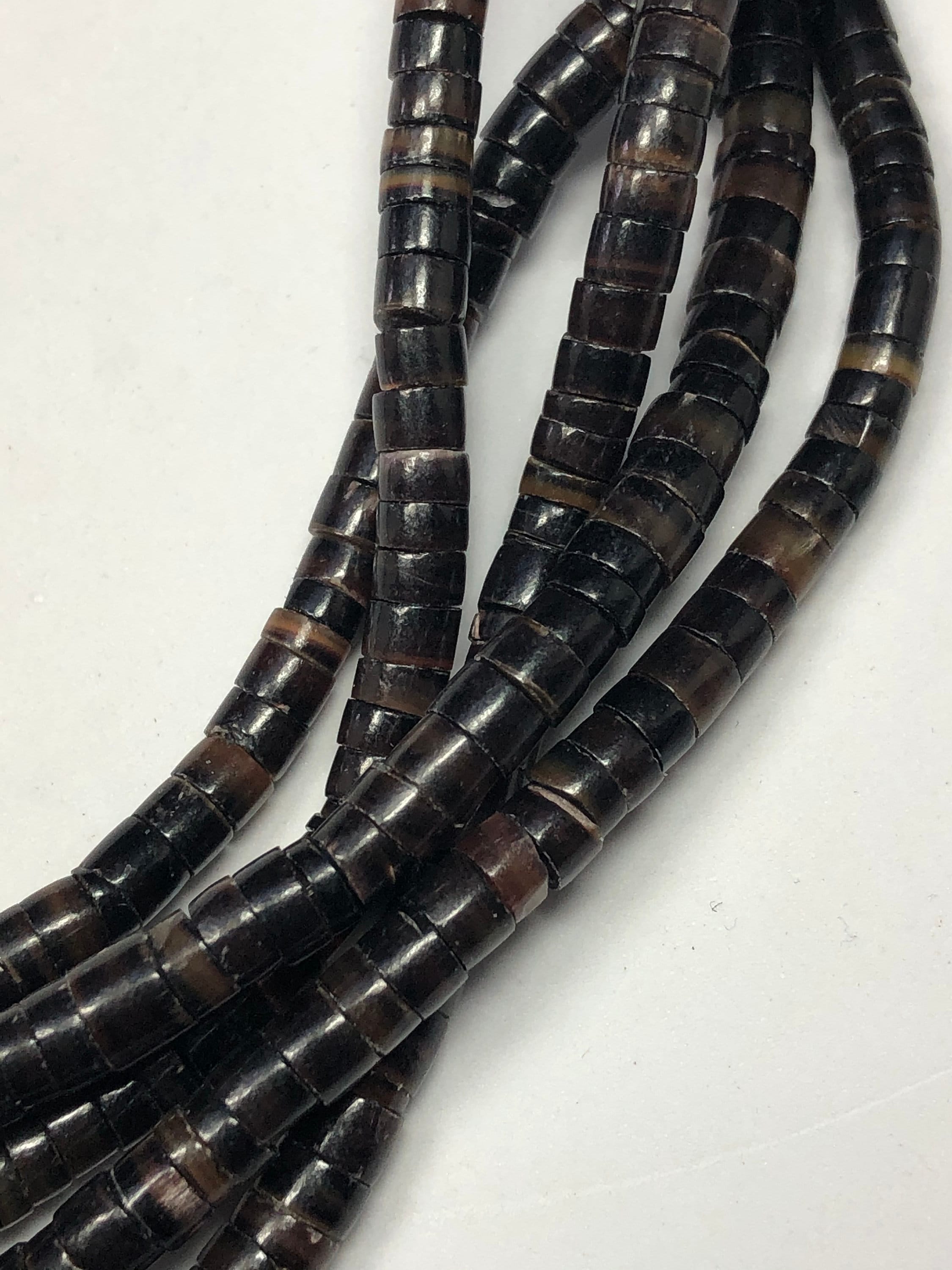 Black Pen Shell Heishi Beads. Long 24 Strands of Heishi Etsy