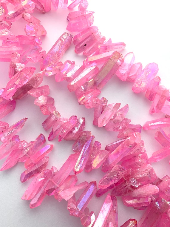 Pink Crystal Quartz Sticks. 15