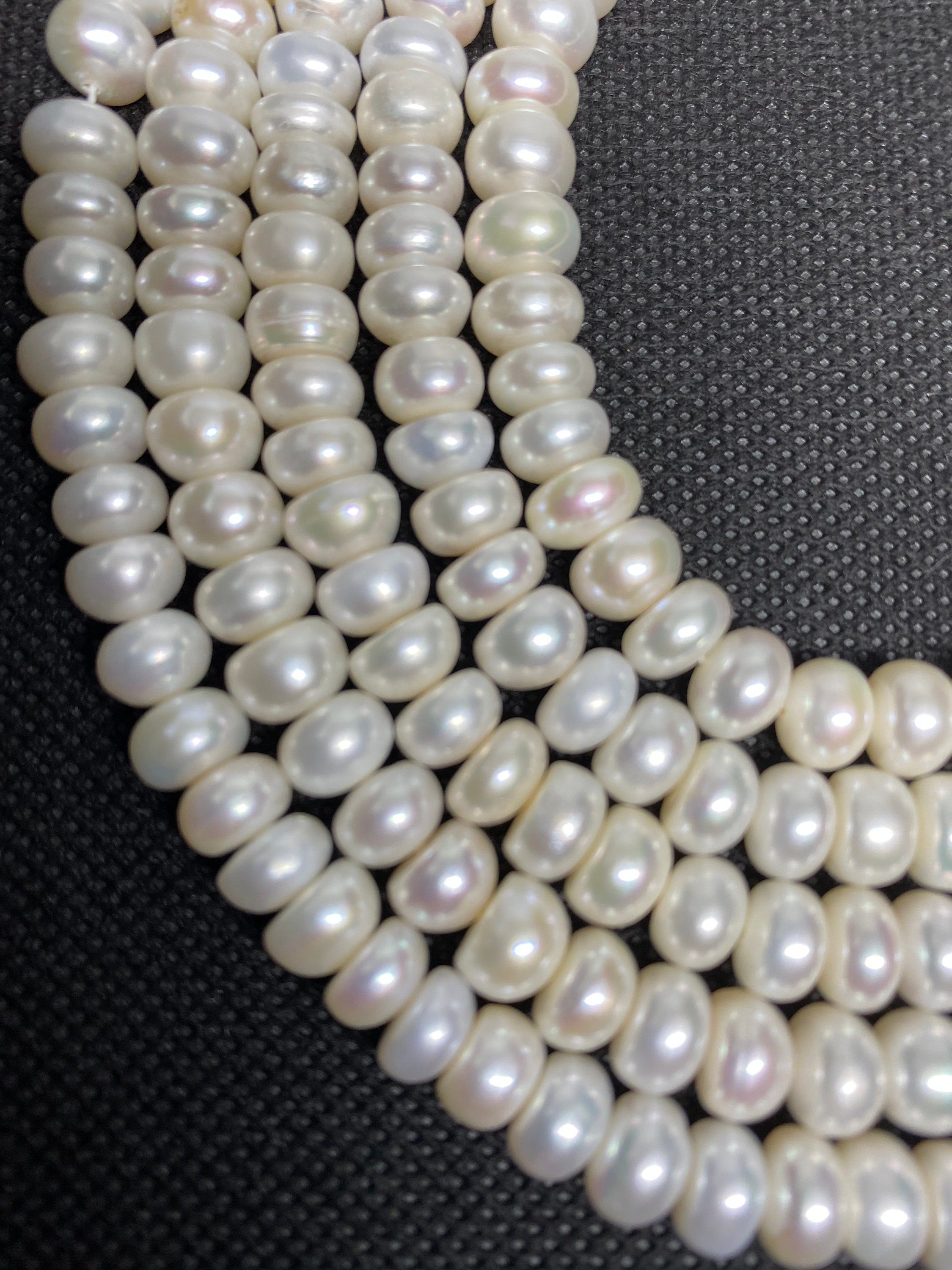 Natural Freshwater Pearl Freeformed Potato Beads 9mm 10mm  Rose Peach 15'' 