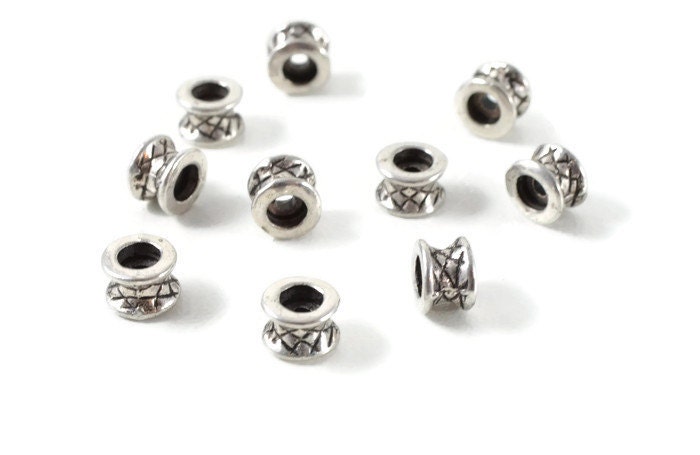 Metal Beads 6mm Silver Spacer Beads Small Round Ball Beads 