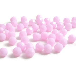 6mm Round Rose Alabaster SWAROVSKI® Crystal Beads #5000 - opaque pink crystal. Discounted prices.