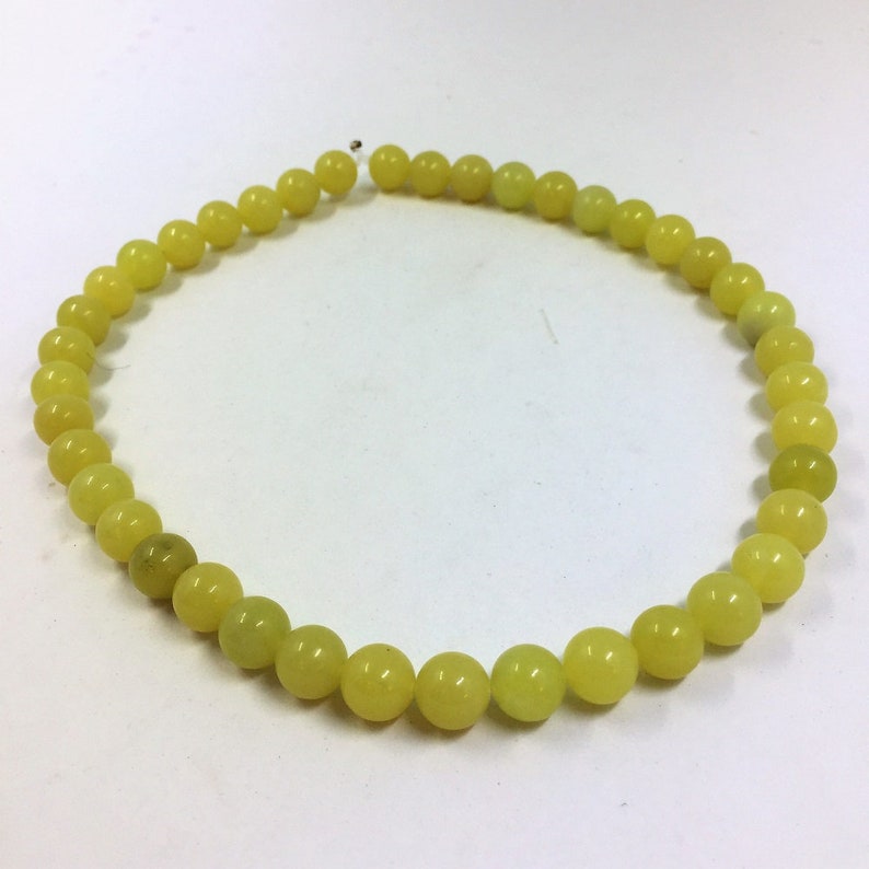about 38 per strand Olive Serpentine Olive Jade Gemstone Beads Full strand of AAA Grade beads 10mm round beads on 15 inch strand