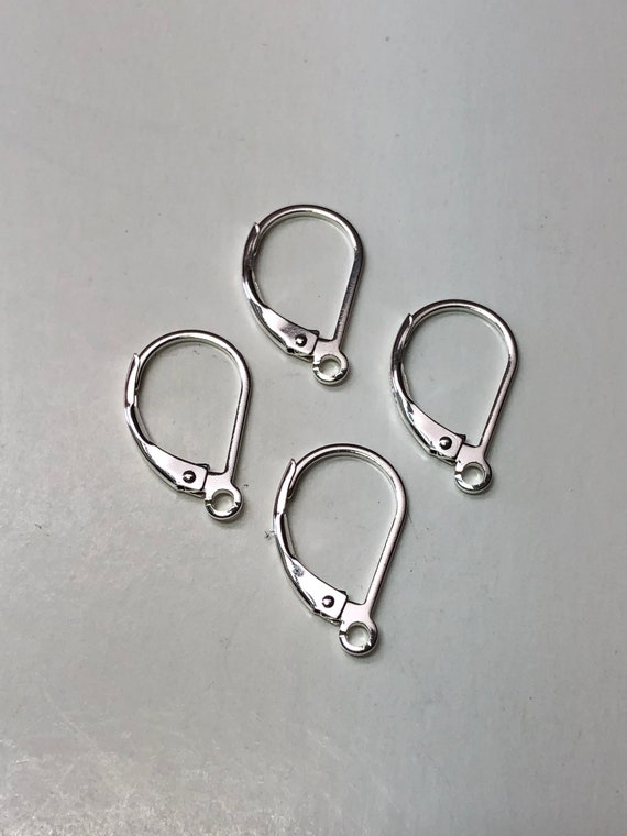 4 Pk. of 18mm Sterling Silver Leverback Ear Wires With Open Loop