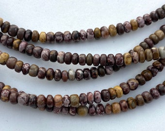 Natural Smooth Brown Leaf Jasper Long Drops 13x47mm One Pair