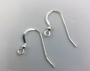 10 Pk. Light Sterling Silver Ear Wires with 2mm Ball