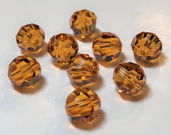 Glass Round 1200 16mm Colorado Topaz Crystal Brown Sew On Rhinestones Jewelry 