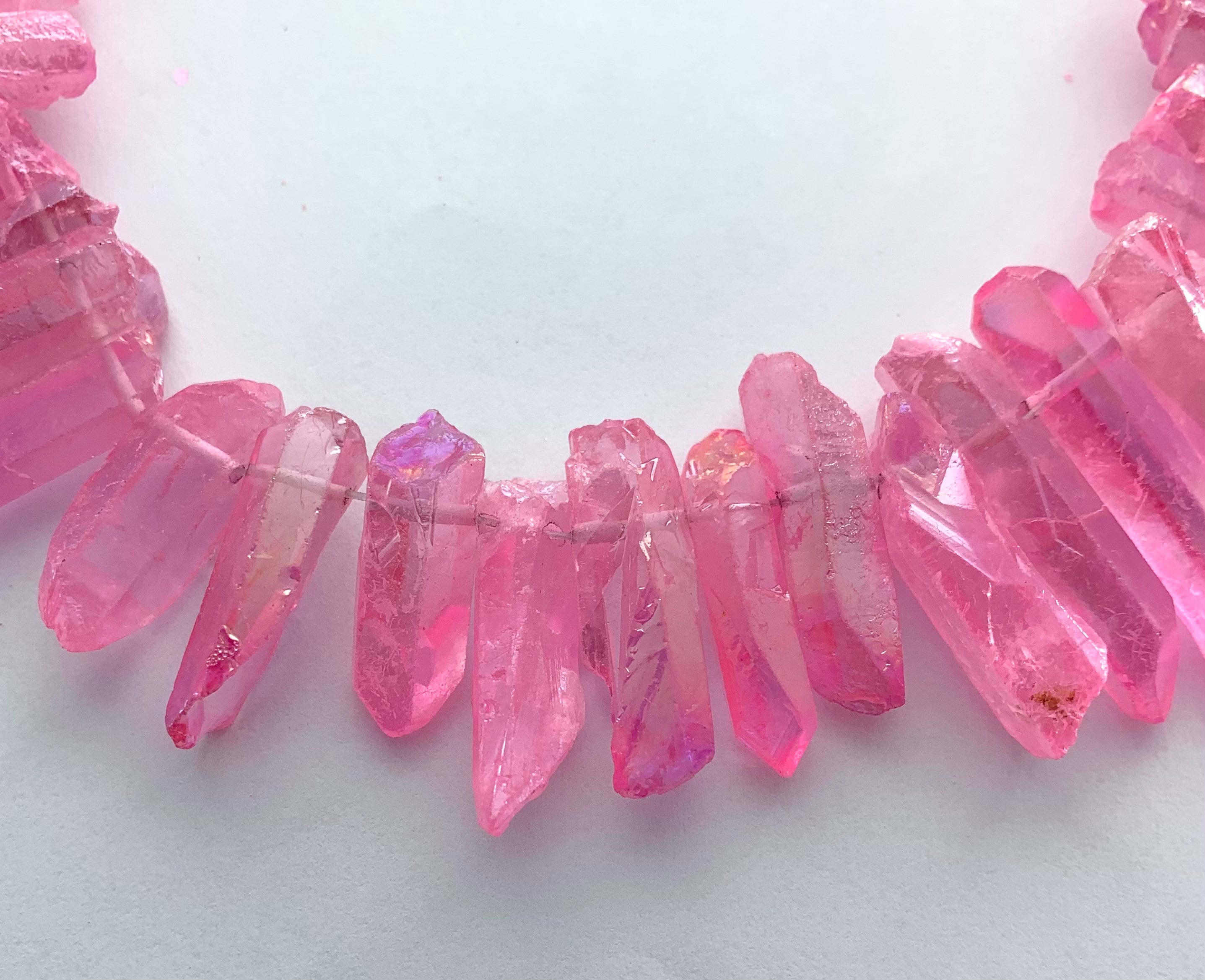 Pink Crystal Quartz Sticks. 15