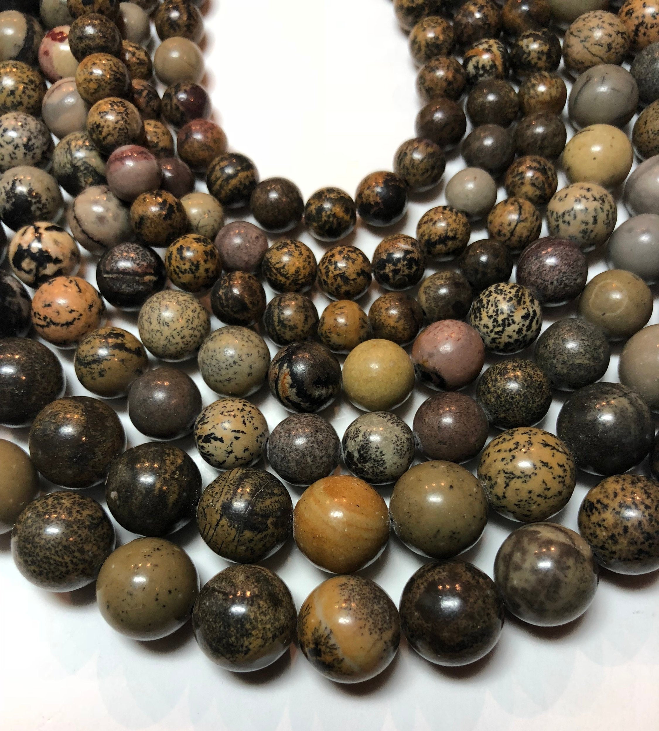 Tiger's Eye Cat Beads Brown Stone Animal Beads Set of 4 with 1.3mm Hole