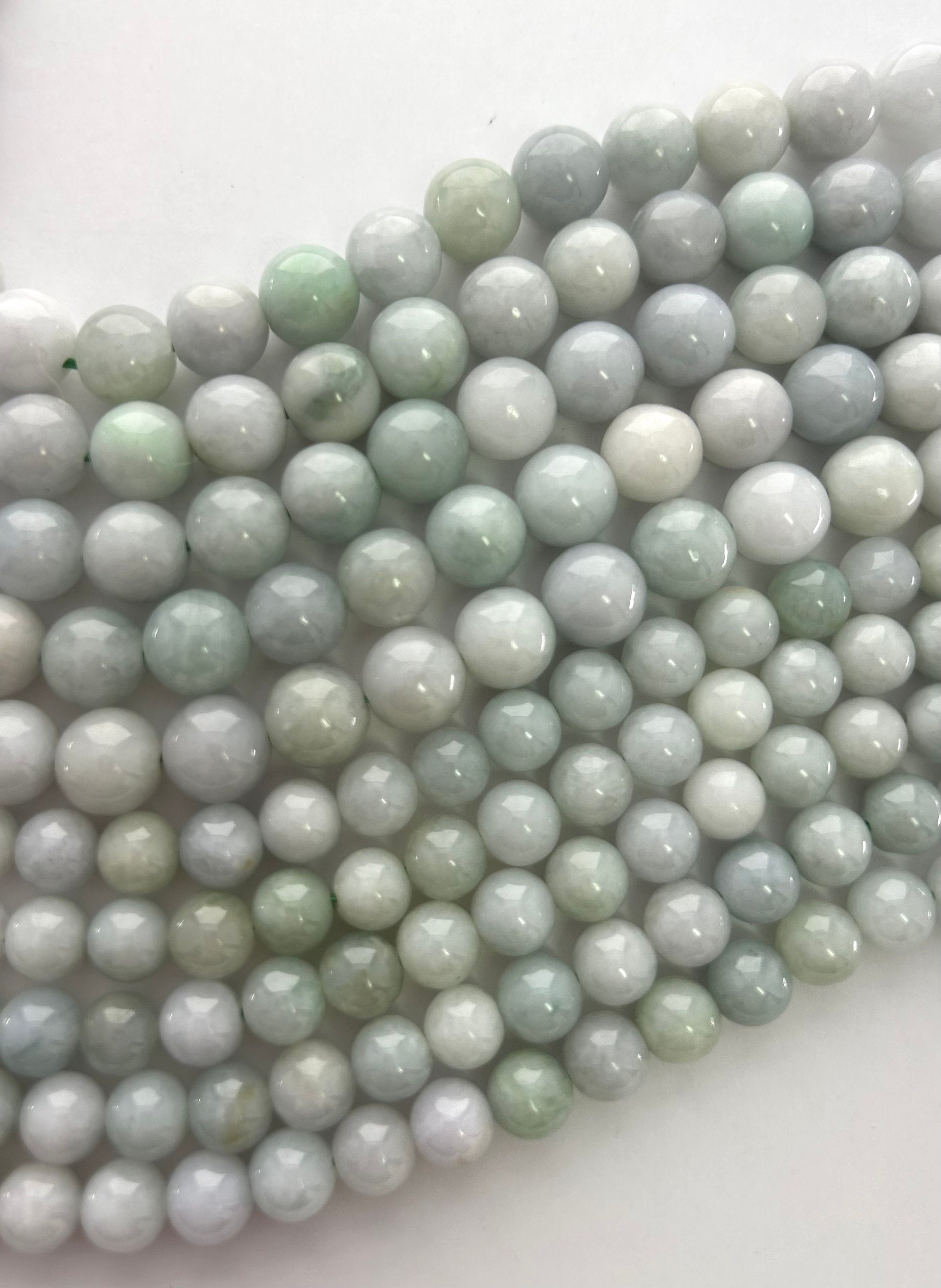 夏セール開催中 MAX80%OFF！ Beads. Gemstone Jade Burma Green Light 15” High of Strand その他