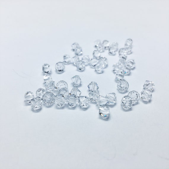 Crystal 4mm Bicone SWAROVSKI® Crystal Beads #5301 package of Clear  color Genuine Austrian