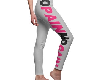 No Pain No Gain Leggings, Gym Leggings, Workout Leggings, Women's Leggings