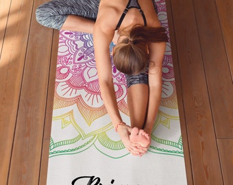 Mandala Yoga Mat, Mandala Yoga Towel, Yoga Mat Towel, Fitness Mat, Exercise Mat, Meditation Towel, Personalized Yoga Mat