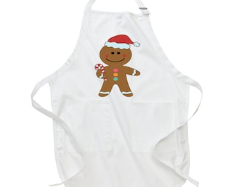 Gingerbread Man Apron, Christmas Apron, Holiday Apron, Christmas Baking Apron, Holiday Baking Apron