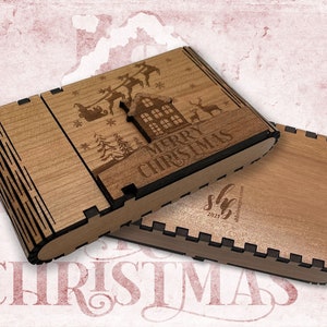 Merry Christmas "Santa Sleigh" Gift Card Holder