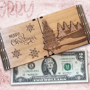 Unique Christmas Tree "Merry Christmas" Gift Box/Money Holder