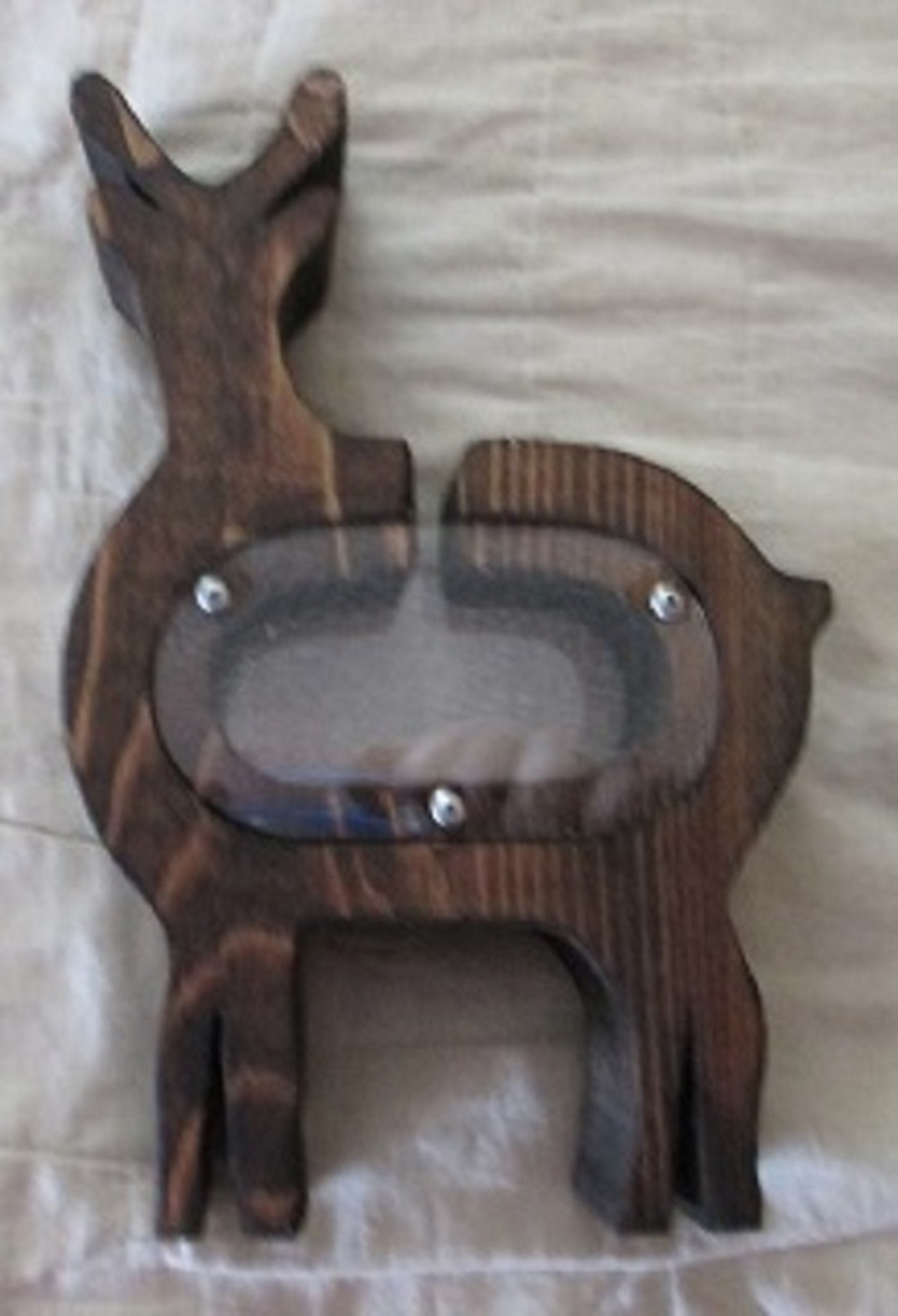 Wooden Deer Bank Etsy