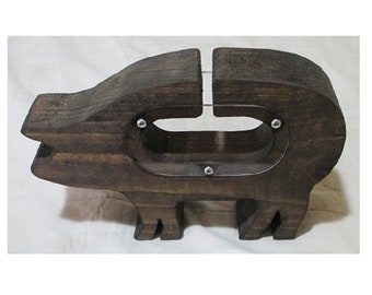 Wooden Pig Bank