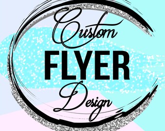 custom flyer design etsy professional flyers design