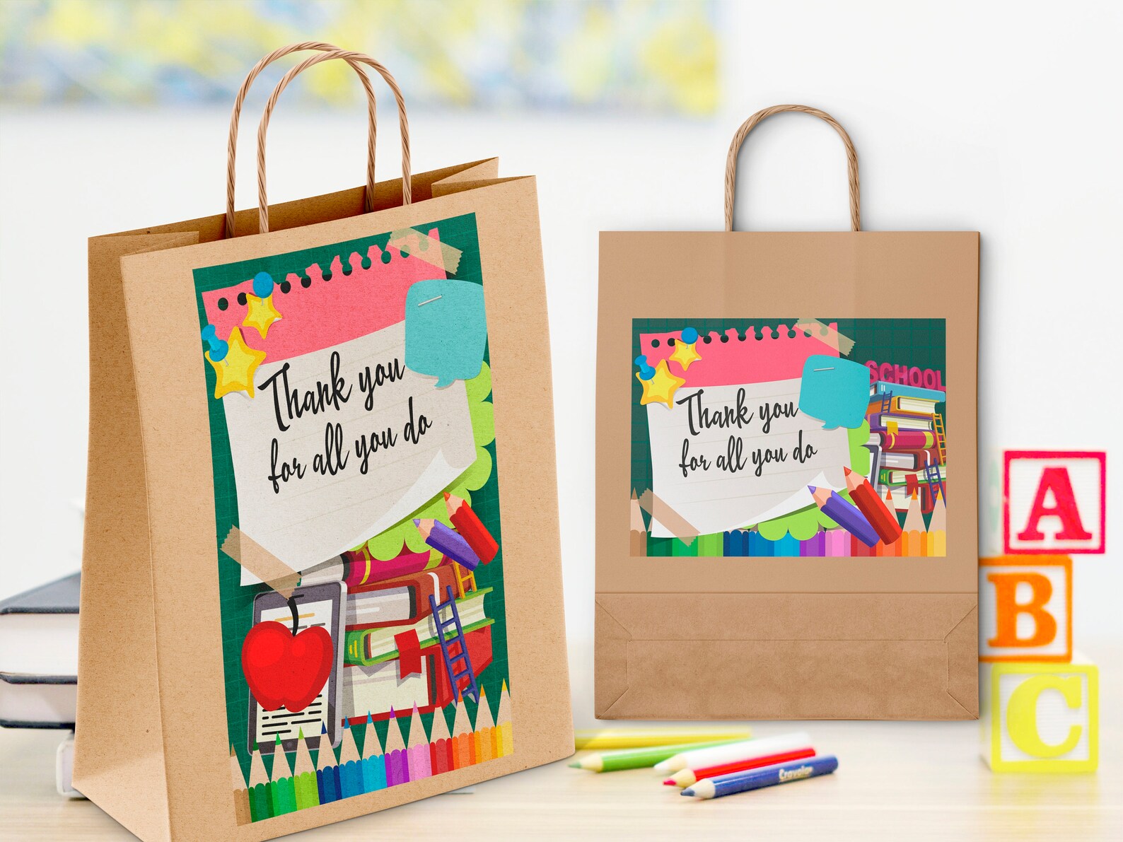 Teacher Appreciation Gift Bag Labels, Printable Teacher Favors, Teacher ...
