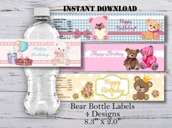 teddy bear water bottle