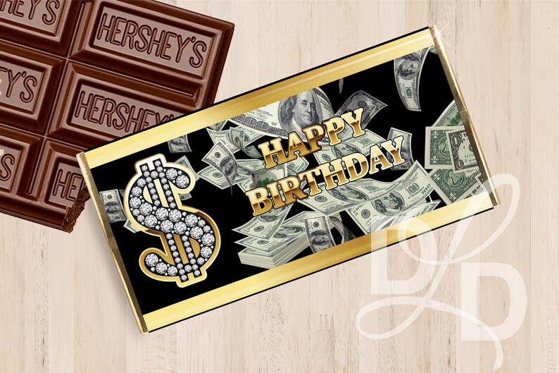 Money Themed Candy Bar Wrappers PRINTABLE Candy Bar Wrappers - Etsy ...