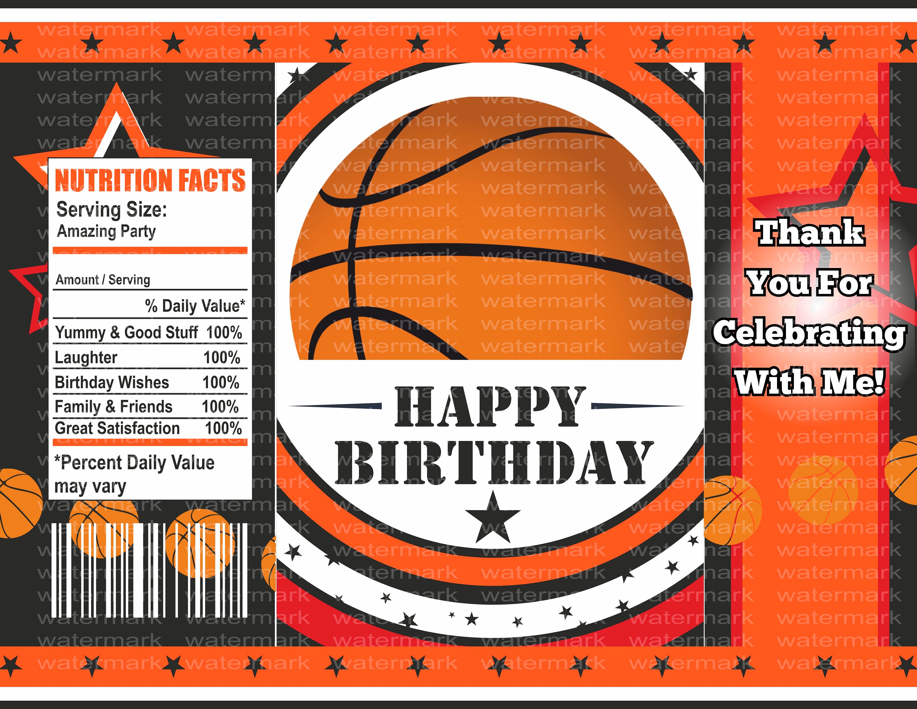 Basketball Chip Bag Basketball Birthday Chip Bag Wrapper Etsy España