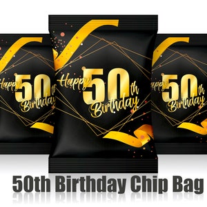 50th Birthday Chip Bag Printable 50th Birthday Chip Bag Birthday Chips ...