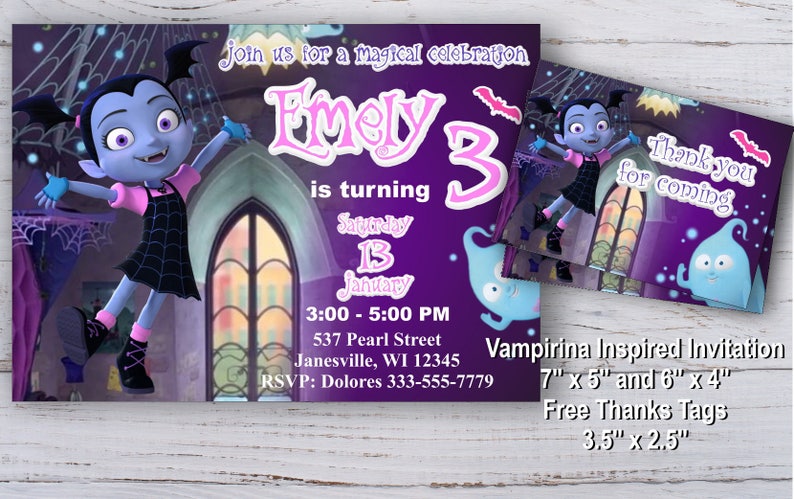 halloween invitation vampire birthday