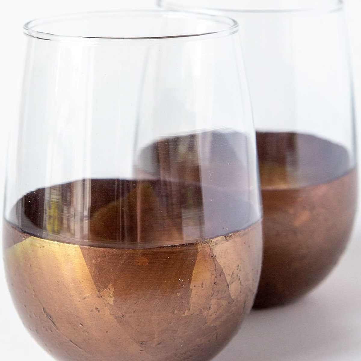 2 GLASS DISCOUNT Mix and Match 2 Stemless Classic leaf Wine Glasses. You Choose Which Two Colours - Etsy