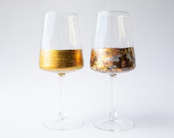 2 GLASS DISCOUNT Mix and match 2 Longstem Dipped Wine glasses.  You choose which two colours! (Leaf)