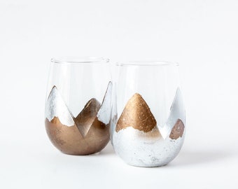 2 GLASS DISCOUNT Mix and match 2 Stemless Mountain Wine glasses.  You choose which two glasses!