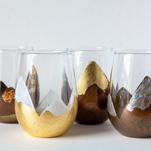 4 GLASS DISCOUNT Mix and match 4 Stemless Mountain Wine glasses.  You choose which four glasses!