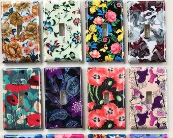 Vintage Floral Themed Light Switch and Outlet Covers