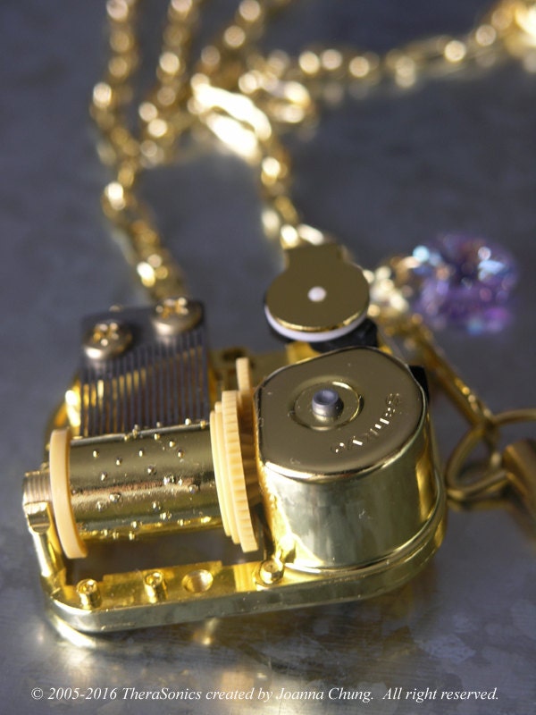 Goldplated Music Box Necklace Plays I Will Always Love You 30 Etsy