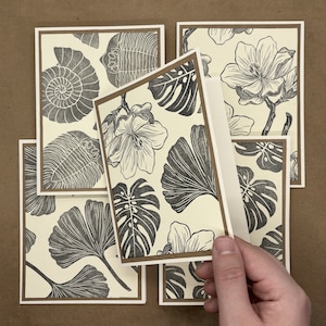 Handgemachte Grußkarte | Blanko-Karteikarten | Thymian & Weltraum Design