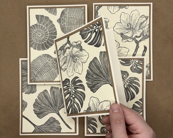 Handmade Greeting Card | Blank Notecard Set | Thyme & Space Design