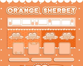 Amour-layout | Apelsinsorbet | Alla hjärtans dag-streaming-overlay | Hjärtlayout | Galentiner