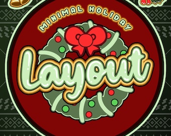 Minimalistiska jullayouter | Layout för streaming av kakor | Jullayouter