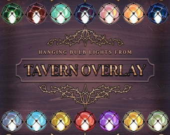 Hängande glödlampor för krog | Overlay-set för krog | Streamingdekorationer