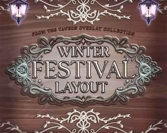 Tavern Overlay | Vinterfestivallayout | Streaming-överlägg | Jul-överlägg | Twitch
