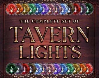 Hängande glödlampor för krog V2 | Overlay-set för krog | Streamingdekorationer