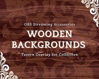 Träbakgrunder | Tavern Overlay-kollektion | OBS-bakgrunder