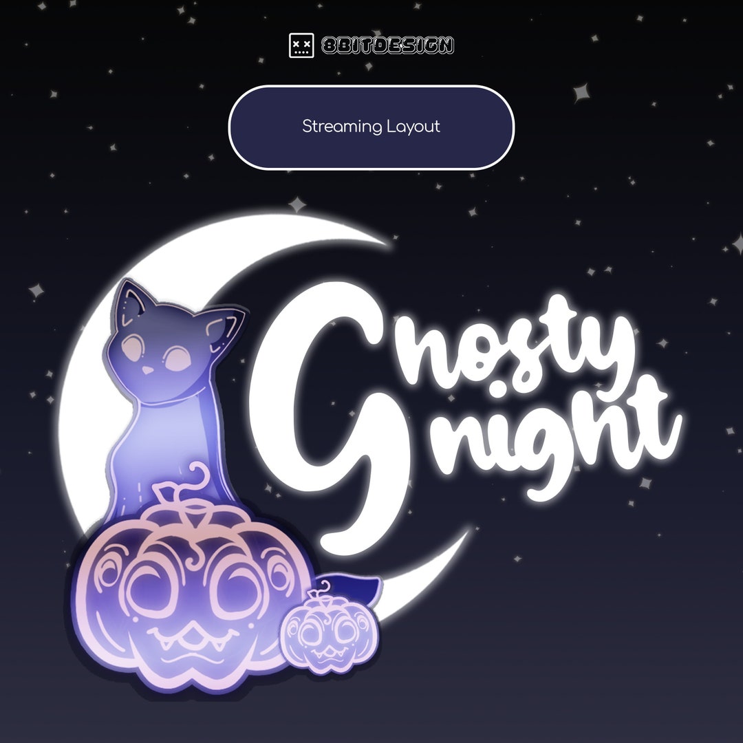 Ghost Stream Layout Ghosty Night | OBS Streaming Layout - Etsy
