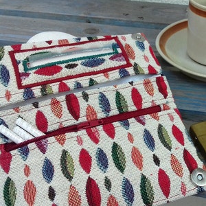 Tobacco holder, rolling tobacco case, tapestry fabric, handmade tobacco pouch